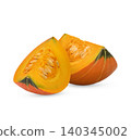 Japanese pumpkin isolated on white background 140345002
