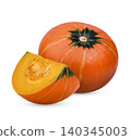 Japanese pumpkin isolated on white background 140345003