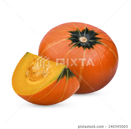 Japanese pumpkin isolated on white background Japanese pumpkin isolated on white background 140345003