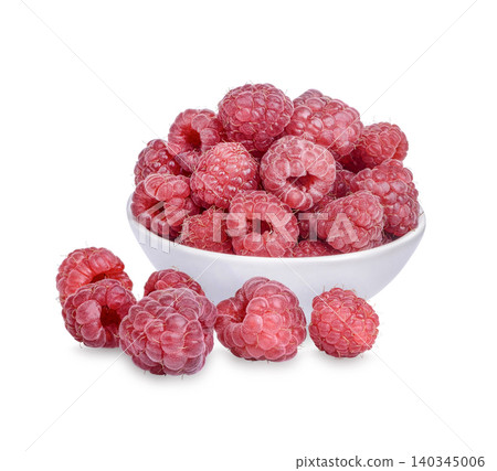 Fresh raspberry isolated on white background Fresh raspberry isolated on white background 140345006
