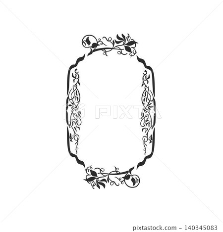 Hand drawn vector abstract outline,graphic,line vintage celebration ornament art nouveau frame in drawing elegant style.Elegant decoration vintage outline design isolated. Floral ornament border Hand drawn vector abstract outline,graphic,line vintage celebration ornament art nouveau frame in drawing elegant style.Elegant decoration vintage outline design isolated. Floral ornament border 140345083
