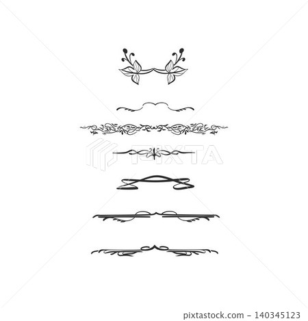 Hand drawn vector abstract outline,graphic,line vintage ornament art nouveau frame border and divider set in drawing elegant style.Elegant decoration vintage design isolated.Floral ornament border Hand drawn vector abstract outline,graphic,line vintage ornament art nouveau frame border and divider set in drawing elegant style.Elegant decoration vintage design isolated.Floral ornament border 140345123