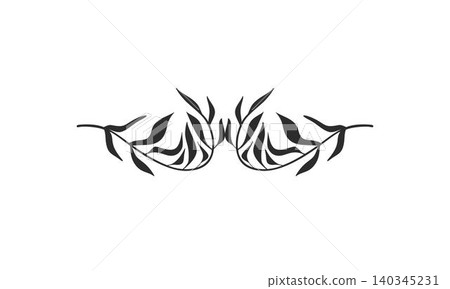 Hand drawn vector abstract outline,graphic,line vintage ornament art nouveau frame border and divider in drawing elegant style.Elegant decoration vintage outline design isolated.Floral ornament border Hand drawn vector abstract outline,graphic,line vintage ornament art nouveau frame border and divider in drawing elegant style.Elegant decoration vintage outline design isolated.Floral ornament border 140345231