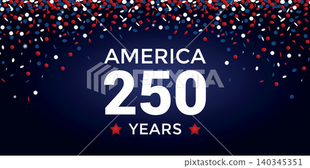 USA anniversary 250 years happy Independence Day confetti vector illustration USA anniversary 250 years happy Independence Day confetti vector illustration 140345351