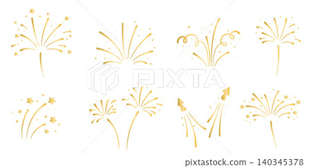 Fireworks, rays, flashes with stars, motion set Fireworks, rays, flashes with stars, motion set 140345378