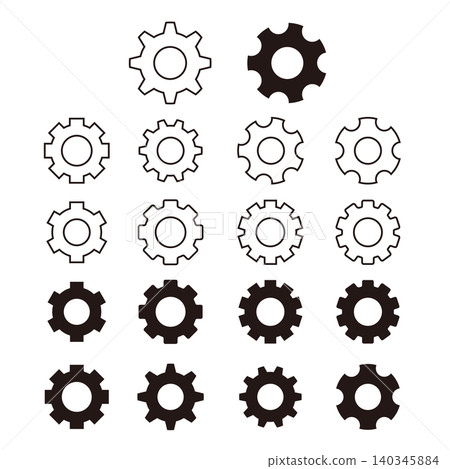 Gear icon set Gear icon set 140345884