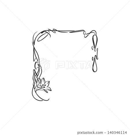 Hand drawn vector abstract outline,graphic,line vintage celebration ornament art nouveau frame in drawing elegant style.Elegant decoration vintage outline design isolated. Floral ornament border Hand drawn vector abstract outline,graphic,line vintage celebration ornament art nouveau frame in drawing elegant style.Elegant decoration vintage outline design isolated. Floral ornament border 140346114