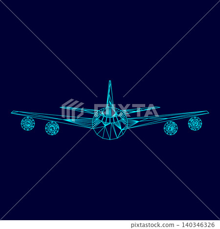 Airplane low poly triangulation triangulated polygonal electric Airplane low poly triangulation triangulated polygonal electric 140346326