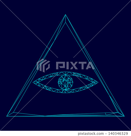 All seeing eye symbol low poly triangulation triangulated polygo All seeing eye symbol low poly triangulation triangulated polygo 140346329