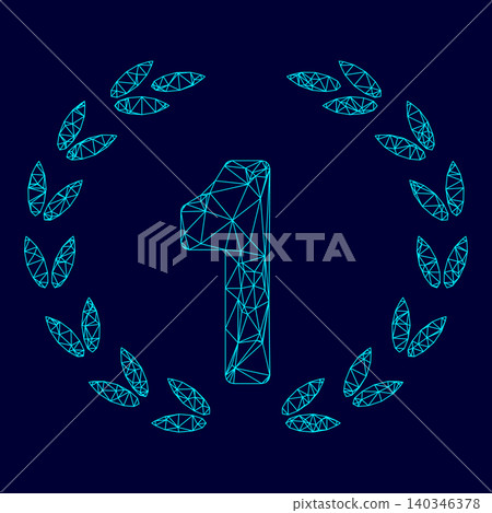First place low poly triangulation triangulated polygonal electr First place low poly triangulation triangulated polygonal electr 140346378