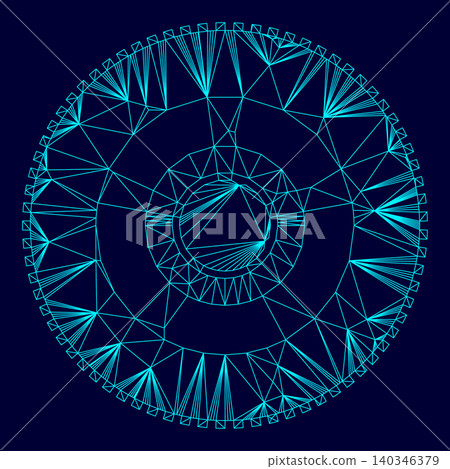 Car wheel low poly triangulation triangulated polygonal electric 140346379