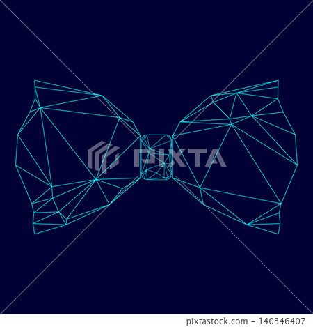 Bow butterfly low poly triangulation triangulated polygonal elec Bow butterfly low poly triangulation triangulated polygonal elec 140346407