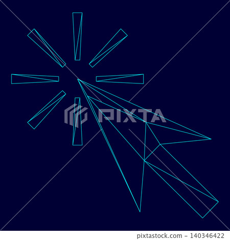 Mouse click low poly triangulation triangulated polygonal electr Mouse click low poly triangulation triangulated polygonal electr 140346422