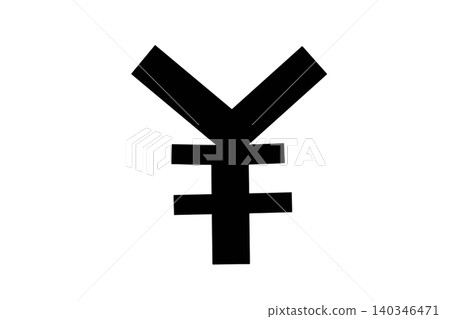 Symbol of the Japanese yen 140346471