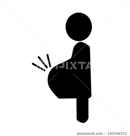 Pregnant woman silhouette icon Pregnant woman silhouette icon 140346552
