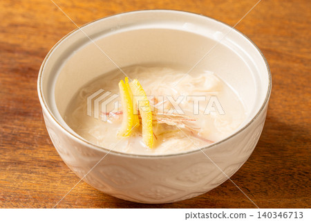 Oden with fresh yuba (tofu skin): A refined oden dish featuring yuba. Oden with fresh yuba (tofu skin): A refined oden dish featuring yuba. 140346713