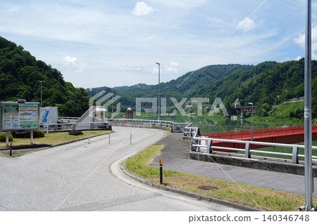 Yamagata Prefecture, Iide Town, Shirakawa Dam, Shirakawa Lake Yamagata Prefecture, Iide Town, Shirakawa Dam, Shirakawa Lake 140346748