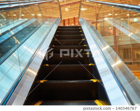 A view of the escalator inside the Toyama Library. A view of the escalator inside the Toyama Library. 140346767