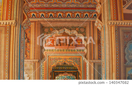 Detailed Jaipur Fresco Archway Detailed Jaipur Fresco Archway 140347082