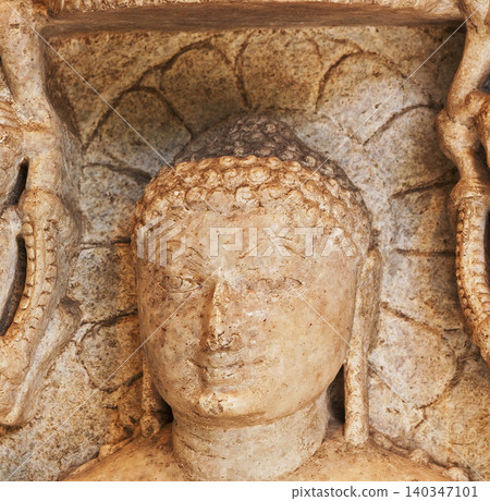 Close-up of Mahavira Stone Sculpture Close-up of Mahavira Stone Sculpture 140347101