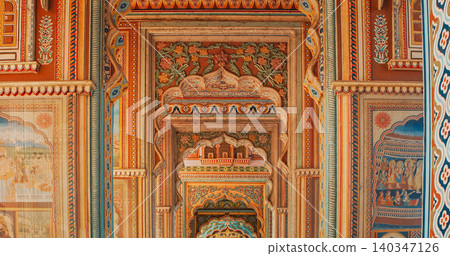 Detailed Jaipur Fresco Archway Detailed Jaipur Fresco Archway 140347126