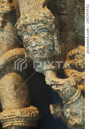 Detail of Stone Carving of Shiva Detail of Stone Carving of Shiva 140347432