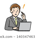 Businessmen are surprised by computer problems. 140347463