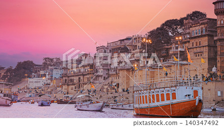 Varanasi Ghats at Dawn 140347492