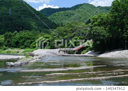 Yamagata Prefecture, Shirataka Town, Mogami River Yamagata Prefecture, Shirataka Town, Mogami River 140347912