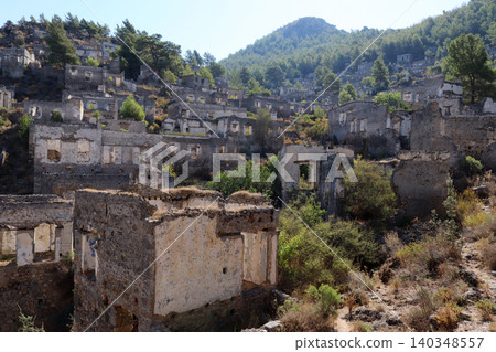 Abandoned village in Turkey. Fethiye Kayakoy 140348557