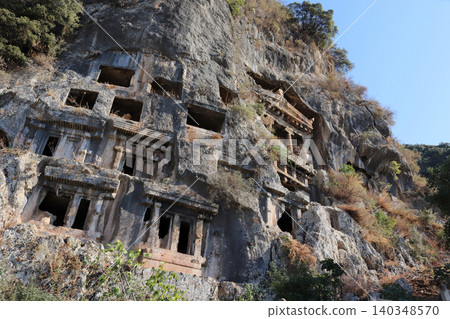 Lycian tombs. Turkey Fethiye. King tombs. Lycian tombs. Turkey Fethiye. King tombs. 140348570