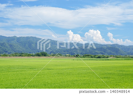 Yamagata Prefecture, Shirataka Town, rural landscape Yamagata Prefecture, Shirataka Town, rural landscape 140348914