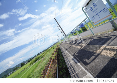 Yamagata Prefecture, Nagai City, Flower Nagai Line, Shirato Station 140348925