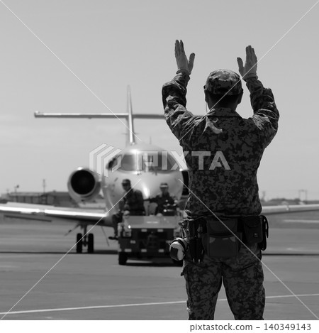 Japan Air Self-Defense Force officer and U-125A 140349143