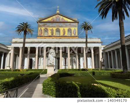 Saint paul outside the walls basilica architecture rome italy Saint paul outside the walls basilica architecture rome italy 140349170
