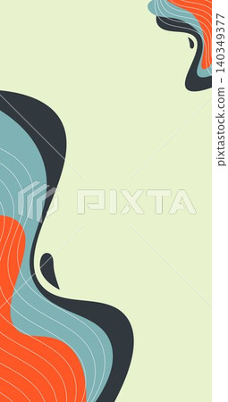 Abstract liquid wave vertical background vector template with elegant organic fluid shapes and lines for social media stories Abstract liquid wave vertical background vector template with elegant organic fluid shapes and lines for social media stories 140349377