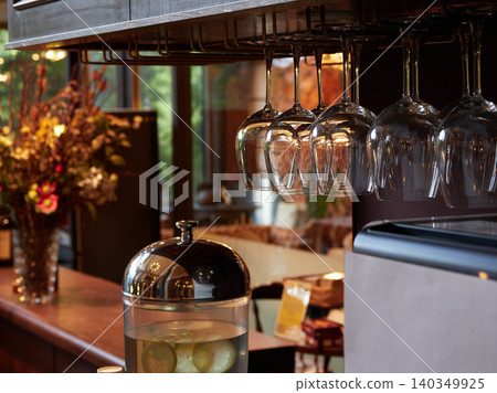 A view of the hotel lobby bar. A view of the hotel lobby bar. 140349925