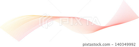 Gradient wavy line design Gradient wavy line design 140349992