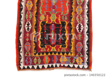 wool woven old antique Turkish rug wool woven old antique Turkish rug 140350122