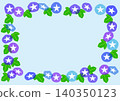 Morning glory illustration background frame material 140350123