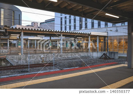 April 26 2026 Hakodate Station Platforms At Sunset Light April 26 2026 Hakodate Station Platforms At Sunset Light 140350377