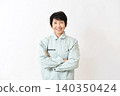 A smiling Asian female worker with her arms crossed. 140350424