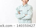 A smiling Asian female worker with her arms crossed. 140350427