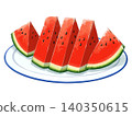 Illustration of cut watermelon 140350615