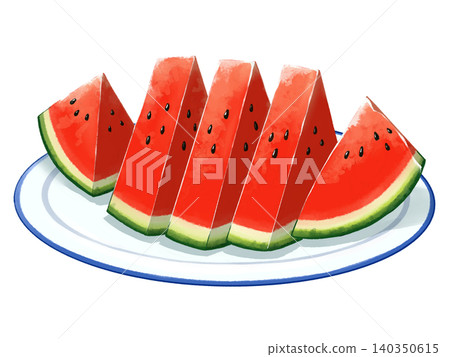 Illustration of cut watermelon Illustration of cut watermelon 140350615