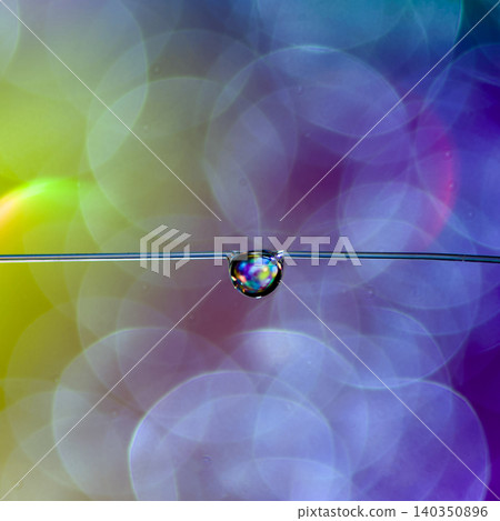 The beautiful gradient background and hanging water droplets create a fantastical atmosphere. The beautiful gradient background and hanging water droplets create a fantastical atmosphere. 140350896