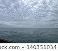 A view of the sea and the horizon with clouds spreading across it. 140351034