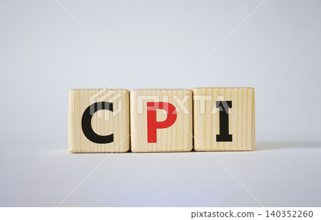 CPI - Consumer Price Index symbol. Concept word CPI on wooden cubes. Beautiful white background. Business and CPI concept. Copy space. CPI - Consumer Price Index symbol. Concept word CPI on wooden cubes. Beautiful white background. Business and CPI concept. Copy space. 140352260