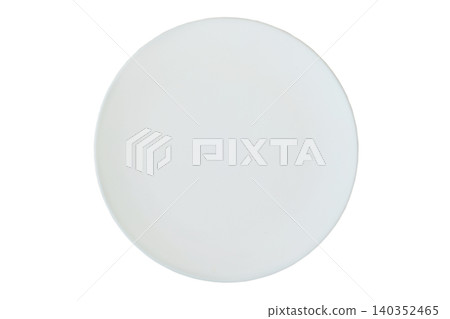 White porcelain kitchenware. Kitchen plate isolated on a white background. Ceramic tableware. Top view. White porcelain kitchenware. Kitchen plate isolated on a white background. Ceramic tableware. Top view. 140352465