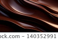 Smooth chocolate liquid waves creating abstract background texture 140352991